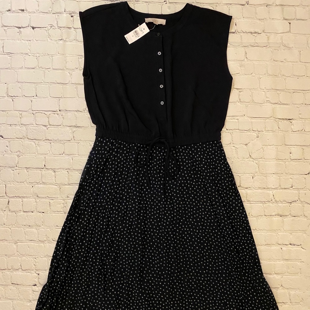 NWT Pleated Henley Dress